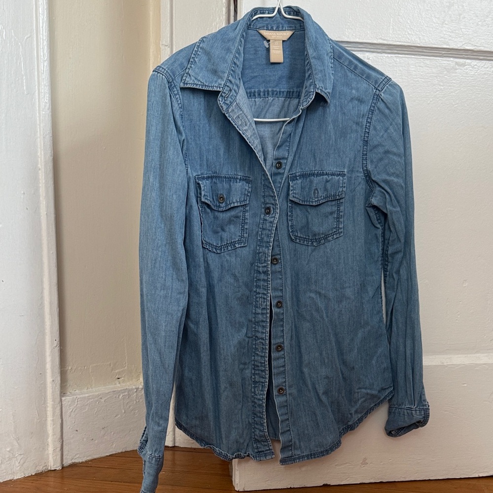 Denim Button-Up Shirt